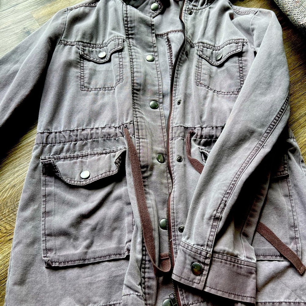 Hooded utility style jacket